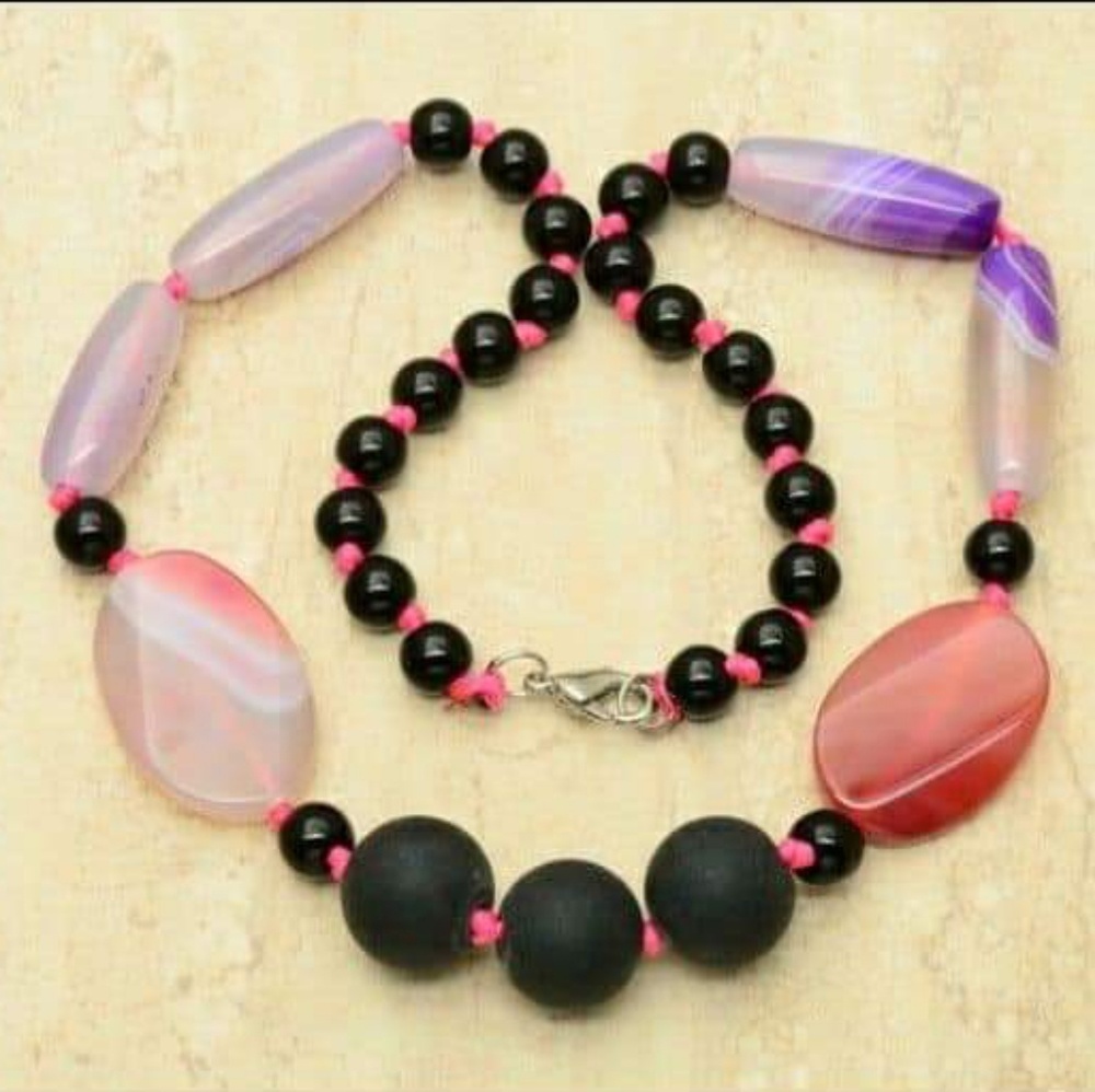 GORGEOUS Handmade gemstone beaded necklace